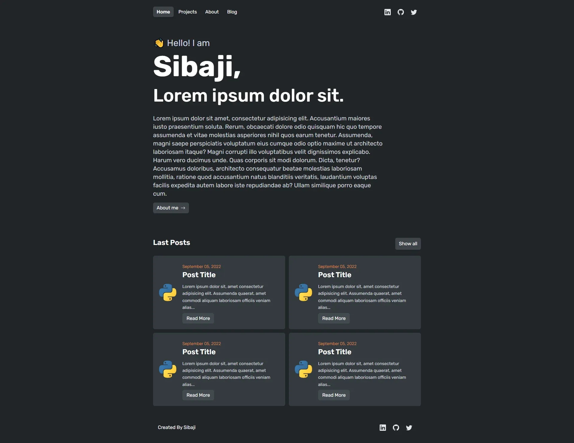 Portfolio (client) screenshot