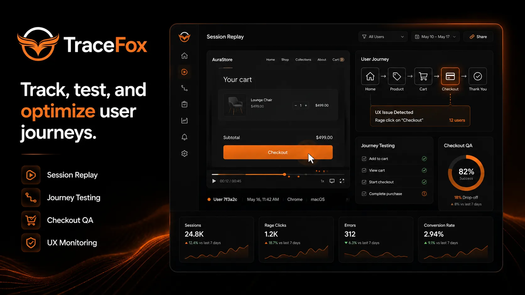 Tracefox screenshot